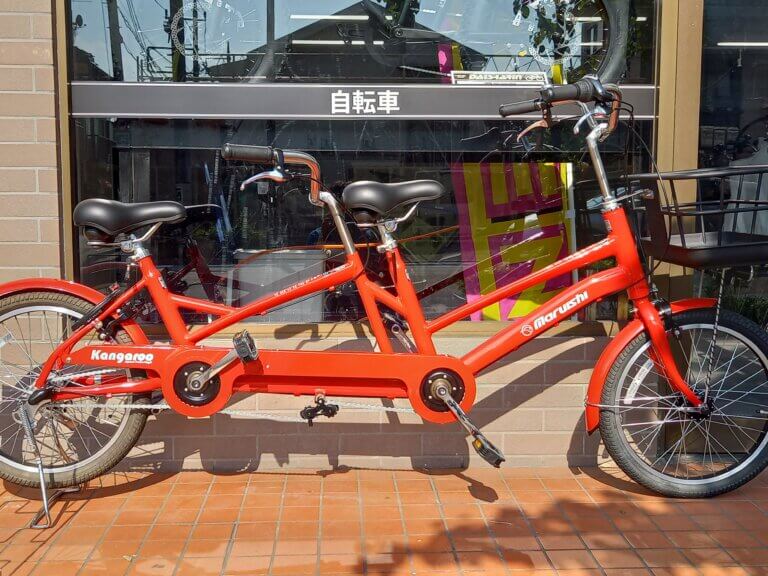 🚲　タンデム自転車カンガルー展示しております。